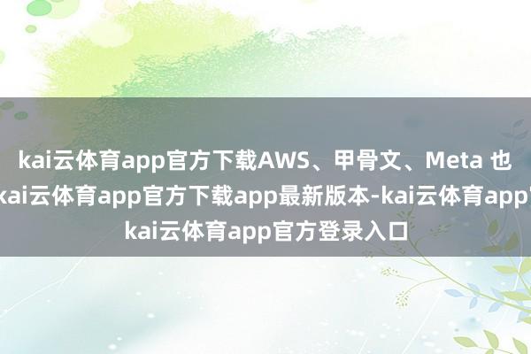 kai云体育app官方下载AWS、甲骨文、Meta 也在积极找地-kai云体育app官方下载app最新版本-kai云体育app官方登录入口