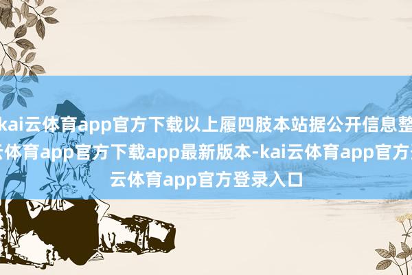 kai云体育app官方下载以上履四肢本站据公开信息整理-kai云体育app官方下载app最新版本-kai云体育app官方登录入口