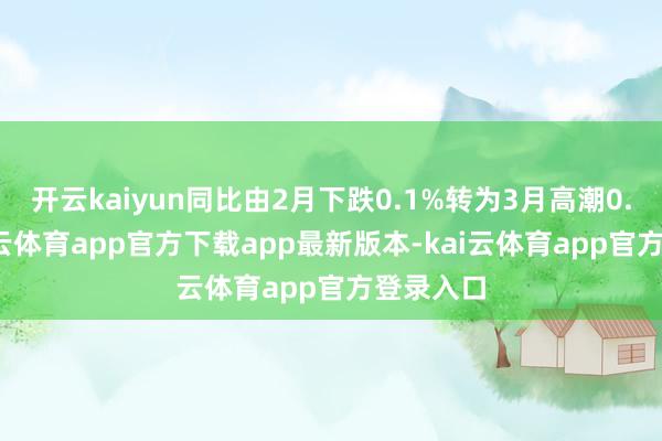 开云kaiyun同比由2月下跌0.1%转为3月高潮0.5%-kai云体育app官方下载app最新版本-kai云体育app官方登录入口