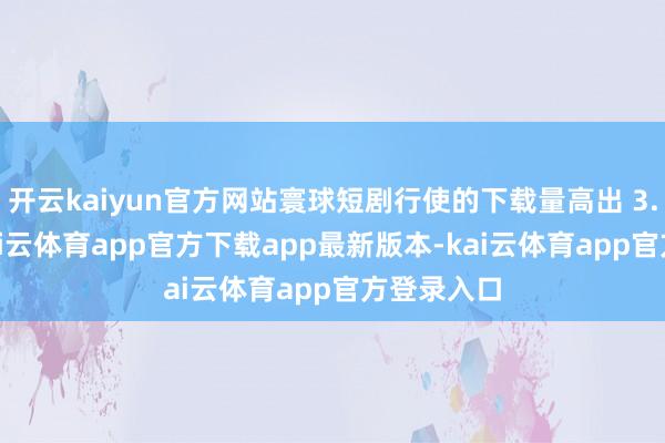 开云kaiyun官方网站寰球短剧行使的下载量高出 3.7 亿次-kai云体育app官方下载app最新版本-kai云体育app官方登录入口
