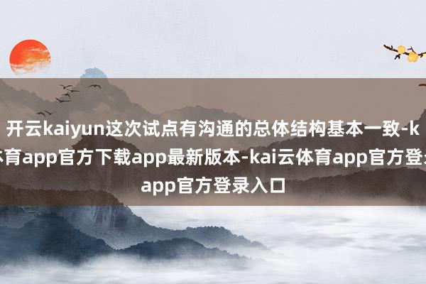 开云kaiyun这次试点有沟通的总体结构基本一致-kai云体育app官方下载app最新版本-kai云体育app官方登录入口